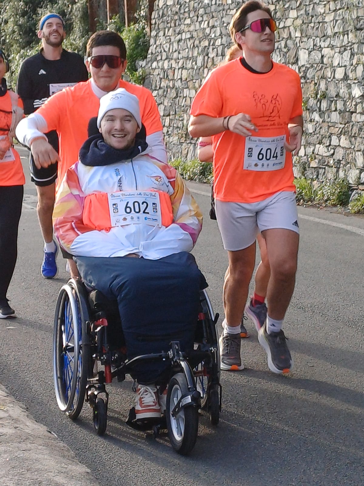 The Run4Ricky team at the Portofino Half-Marathon 2026